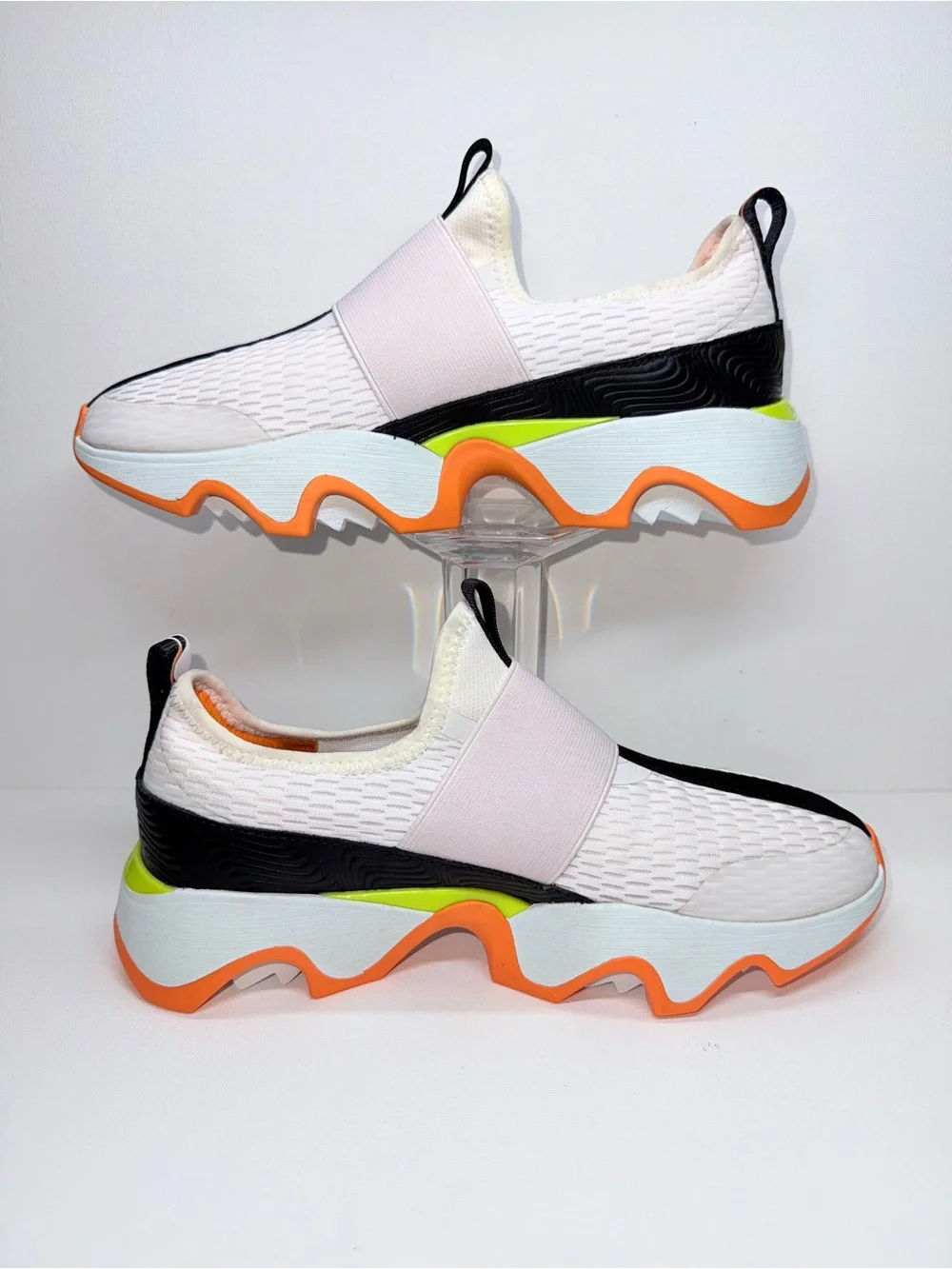 SOREL KINETIC IMPACT II Slip-On Sneakers with Orange, Neon Yellow & Black